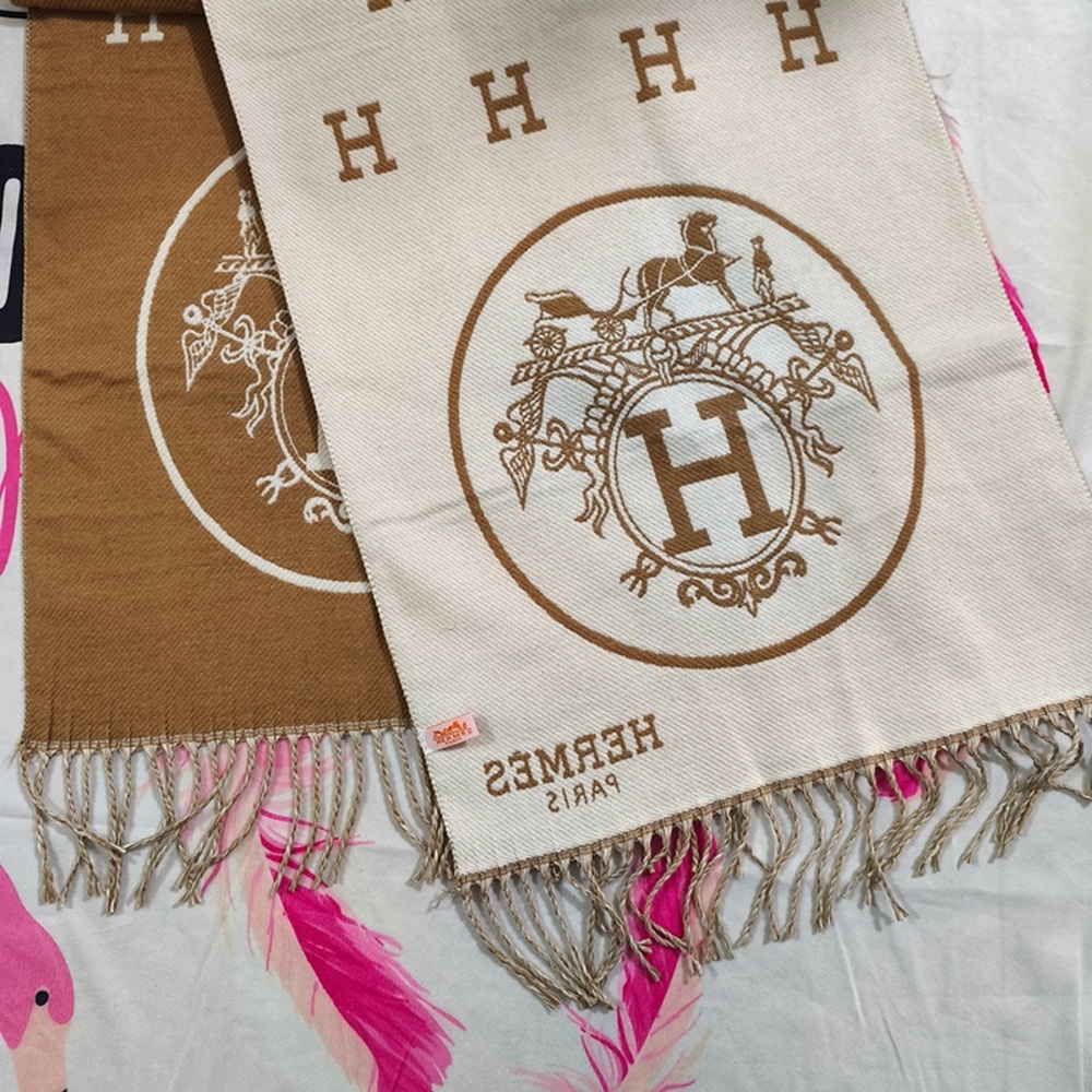 Hermès Cashmere And Silk Blend Long Scarf - Picture 1 of 5